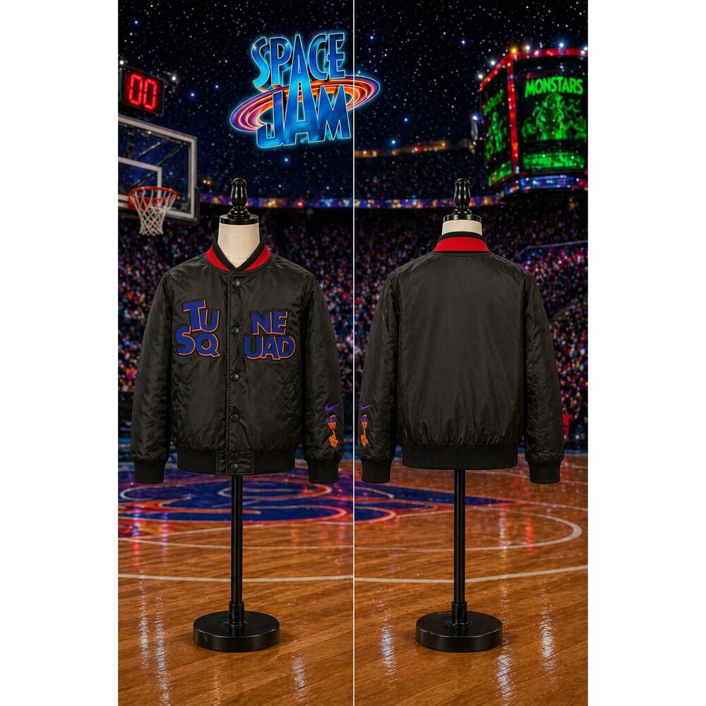 Nike Space Jam Tune Squad Kids Small Embroidered Bomber Jacket